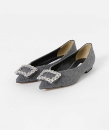 Pippichic（ピッピシック）の「【PIPPICHIC/ピッピシック】PP25-ANNA V JEWERLY 9/ポインテッドトゥビジューフラットパンプス/バレエシューズ（バレエシューズ）」