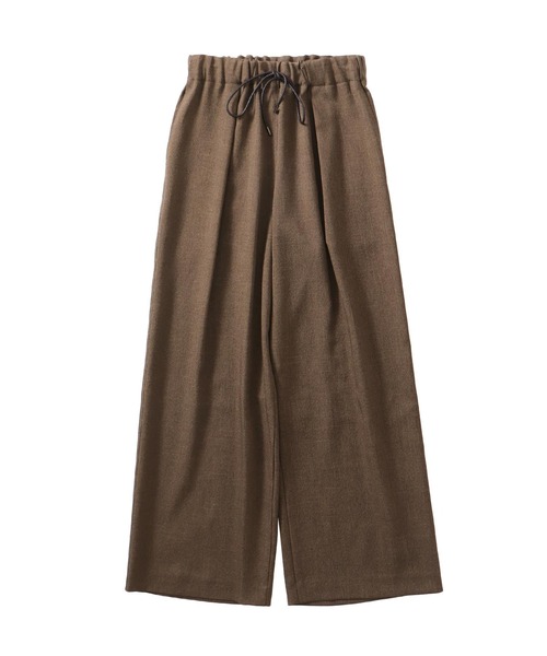 レイ新品タグ付　ブラウン　レザー ハーフパンツ DRESSLAVE（ドレスレイブ）の「B7 / wool lke tweed wide pants(ウール