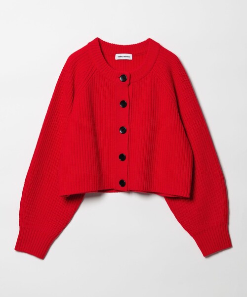 EMMEL REFINES（エメルリファインズ）の「＜EMMEL REFINES＞EM カタアゼ ボタン カーディガン（カーディガン/ボレロ・レディース・オフホワイト/レッド/ライラック・FREE）」の20枚目の写真