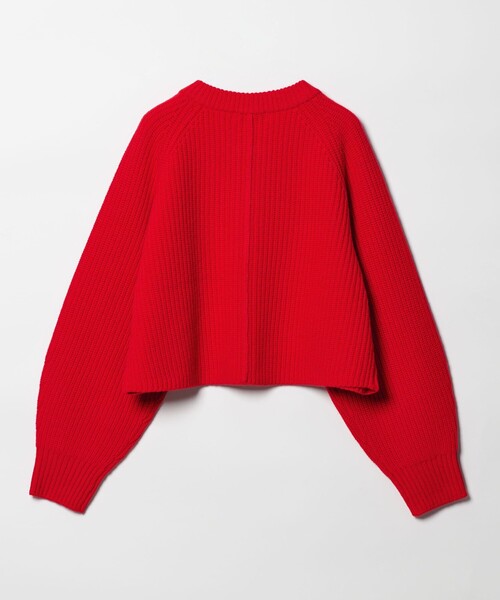 EMMEL REFINES（エメルリファインズ）の「＜EMMEL REFINES＞EM カタアゼ ボタン カーディガン（カーディガン/ボレロ・レディース・オフホワイト/レッド/ライラック・FREE）」の21枚目の写真