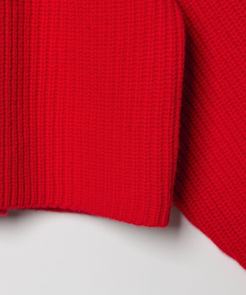 EMMEL REFINES（エメルリファインズ）の「＜EMMEL REFINES＞EM カタアゼ ボタン カーディガン（カーディガン/ボレロ・レディース・オフホワイト/レッド/ライラック・FREE）」の12枚目の写真