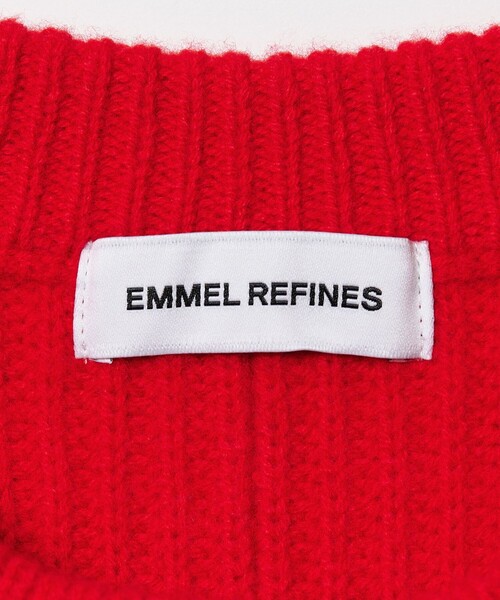 EMMEL REFINES（エメルリファインズ）の「＜EMMEL REFINES＞EM カタアゼ ボタン カーディガン（カーディガン/ボレロ・レディース・オフホワイト/レッド/ライラック・FREE）」の14枚目の写真