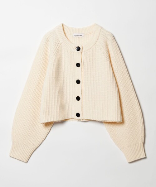 EMMEL REFINES（エメルリファインズ）の「＜EMMEL REFINES＞EM カタアゼ ボタン カーディガン（カーディガン/ボレロ・レディース・オフホワイト/レッド/ライラック・FREE）」の15枚目の写真