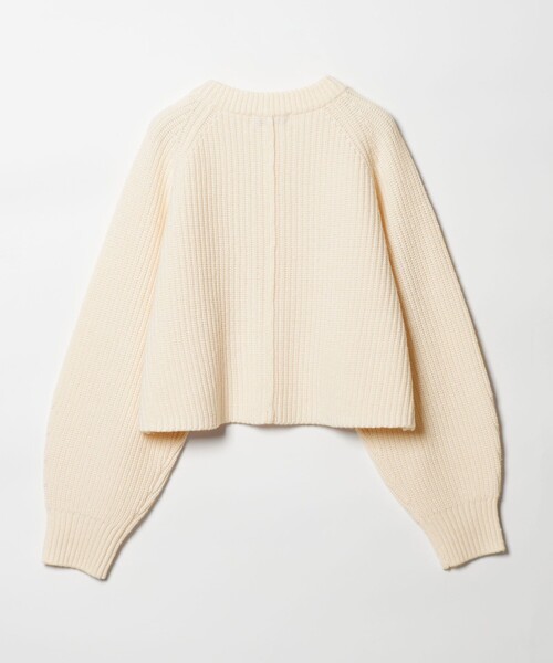 EMMEL REFINES（エメルリファインズ）の「＜EMMEL REFINES＞EM カタアゼ ボタン カーディガン（カーディガン/ボレロ・レディース・オフホワイト/レッド/ライラック・FREE）」の4枚目の写真