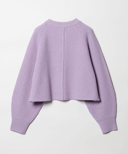 EMMEL REFINES（エメルリファインズ）の「＜EMMEL REFINES＞EM カタアゼ ボタン カーディガン（カーディガン/ボレロ・レディース・オフホワイト/レッド/ライラック・FREE）」の8枚目の写真