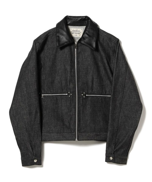 FUTURE ARCHIVE(フューチャーアーカイブ)の「FUTURE ARCHIVE / DENIM ZIP BLOUSON(ブルゾン・メンズ・ブラック/インディゴブルー・MEDIUM/SMALL)」の3枚目の写真