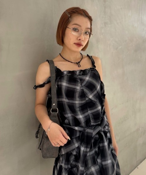 SLY（スライ）の「SILVER FLAME EYE WEAR シルバーフレーム アイウェア（メガネ・レディース・クリア/ブラック・FREE）」の19枚目の写真