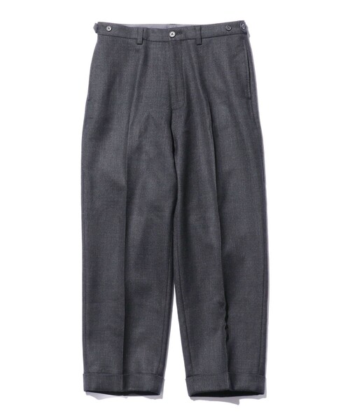 BEAMS PLUS（ビームスプラス）の「ダブルウィーブ ウール ワイド アイビートラウザーズ（その他パンツ・メンズ・チャコールグレー/ネイビー・S/M/XL/L）」の2枚目の写真