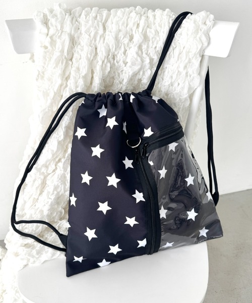 Loueme(ルエム)の「【ドット&スター】クリアポケットナップサック(バックパック/リュック・レディース・ブラック/アイボリー/その他1・FREE)」の19枚目の写真