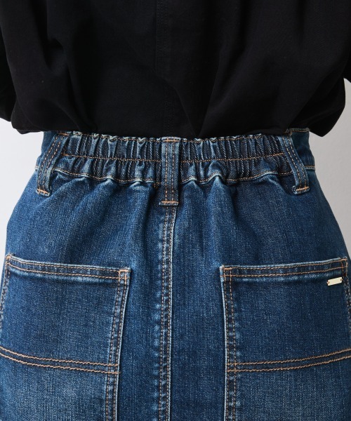 CHIC STYLE（シックスタイル）の「アウトポケットデニムマキシスカート＜大きいサイズ有＞シックスタイル（デニムスカート・レディース・ブルー系/ブラック系・M/L/LL/3L/4L/5L）」の14枚目の写真