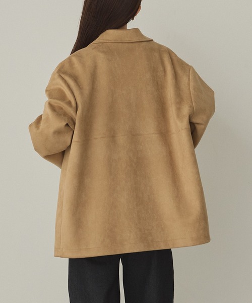 hunch（ハンチ）の「フェイクスウェード Wジップオーバーブルゾン（ブルゾン・レディース・ベージュ/ブラウン/チャコールグレー・FREE）」の9枚目の写真