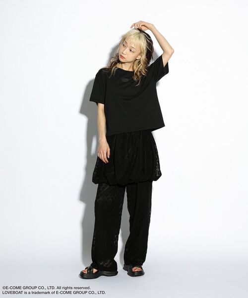 LOVE BOAT（ラブ・ボート）の「■LOVEBOAT ロゴラメptTEE（Tシャツ/カットソー・レディース・ブラック・FREE）」の4枚目の写真