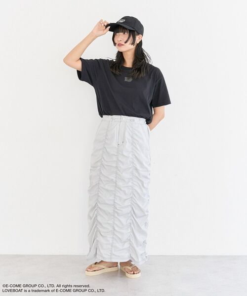 LOVE BOAT（ラブ・ボート）の「■LOVEBOAT ロゴラメptTEE（Tシャツ/カットソー・レディース・ブラック・FREE）」の7枚目の写真