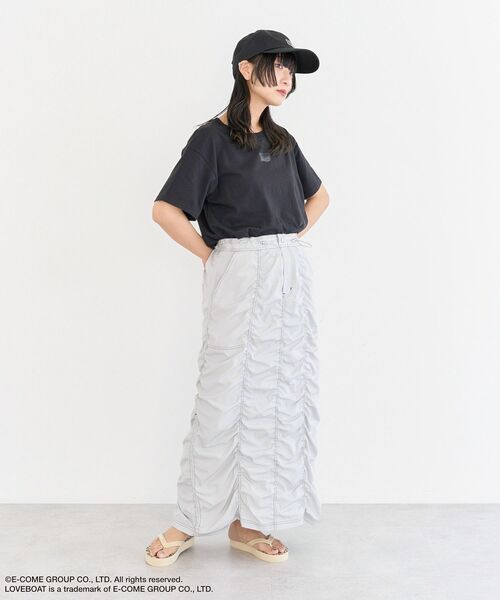 LOVE BOAT（ラブ・ボート）の「■LOVEBOAT ロゴラメptTEE（Tシャツ/カットソー・レディース・ブラック・FREE）」の8枚目の写真