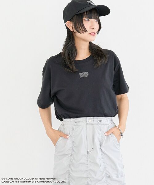 LOVE BOAT（ラブ・ボート）の「■LOVEBOAT ロゴラメptTEE（Tシャツ/カットソー・レディース・ブラック・FREE）」の11枚目の写真
