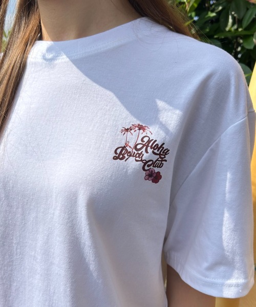 Loco Ocean(ロコオーシャン)の「アロハビーチクラブ バックプリントTシャツ 夏服(Tシャツ/カットソー・レディース・ホワイト・L/M)」の2枚目の写真