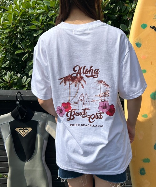 Loco Ocean(ロコオーシャン)の「アロハビーチクラブ バックプリントTシャツ 夏服(Tシャツ/カットソー・レディース・ホワイト・L/M)」の7枚目の写真