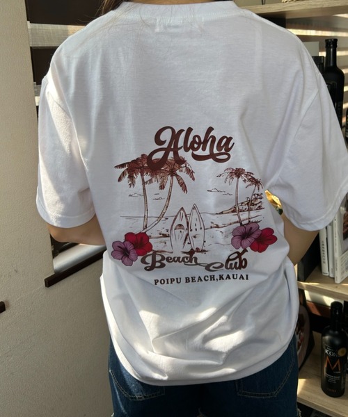 Loco Ocean(ロコオーシャン)の「アロハビーチクラブ バックプリントTシャツ 夏服(Tシャツ/カットソー・レディース・ホワイト・L/M)」の13枚目の写真