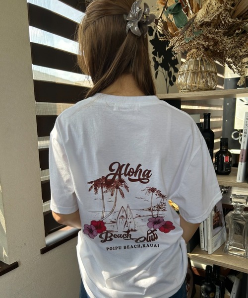 Loco Ocean(ロコオーシャン)の「アロハビーチクラブ バックプリントTシャツ 夏服(Tシャツ/カットソー・レディース・ホワイト・L/M)」の14枚目の写真