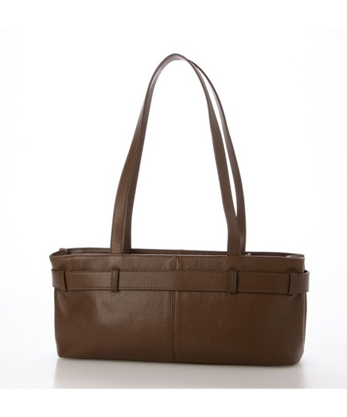 Tomieco(トミエコ)の「LEATHER 羊革スクエアバッグ 人気の横長トートバッグ(ショルダーバッグ・レディース・ダークブラウン/ブラウン/オフホワイト/ブラック・FREE)」の16枚目の写真
