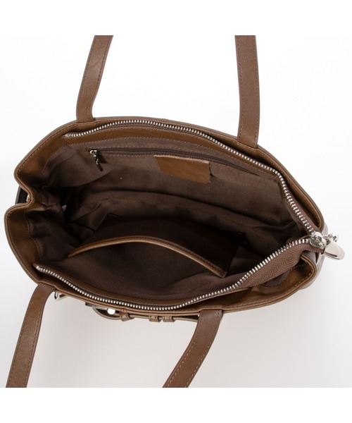 Tomieco(トミエコ)の「LEATHER 羊革スクエアバッグ 人気の横長トートバッグ(ショルダーバッグ・レディース・ダークブラウン/ブラウン/オフホワイト/ブラック・FREE)」の17枚目の写真