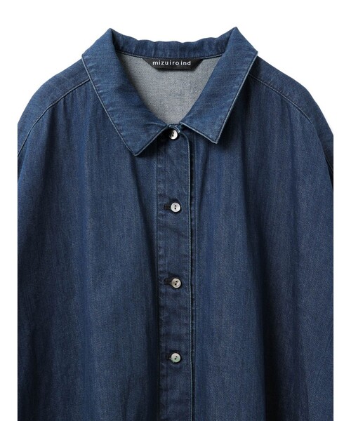 mizuiro ind デニムワイドシャツ（シャツ/ブラウス）｜mizuiroind