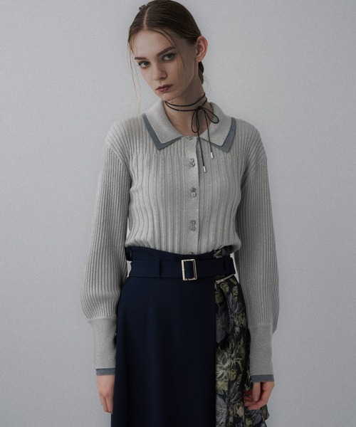 オ*ン様 HARE ワインレッド グレー ニットカーディガン ボレロ HARE