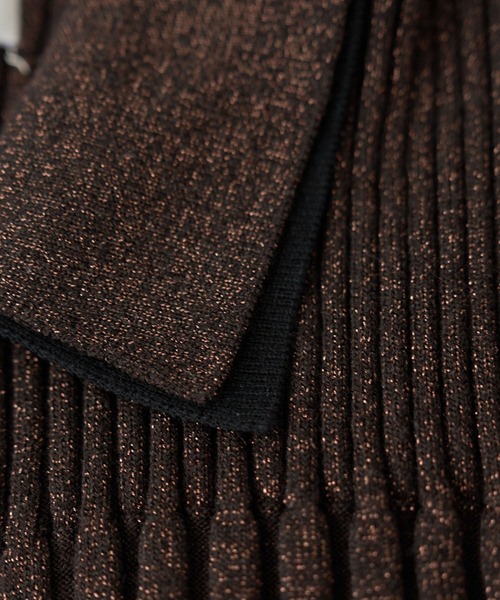 HARE(ハレ)の「レイヤーシャツラメリブニットカーディガン(HARE)(カーディガン/ボレロ・レディース・ブラック/ブラウン/パープル/グリーン/グレー/ブラック系その他・FREE)」の20枚目の写真