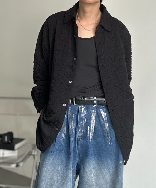 CREARE -LINO-(クレアーレリノ)の「カットベーシックシャツ(シャツ/ブラウス・メンズ・ブラウン/ブラック/グレー系その他・S/M/L)」の6枚目の写真