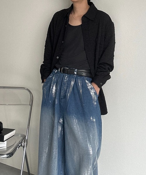 CREARE -LINO-(クレアーレリノ)の「カットベーシックシャツ(シャツ/ブラウス・メンズ・ブラウン/ブラック/グレー系その他・S/M/L)」の14枚目の写真