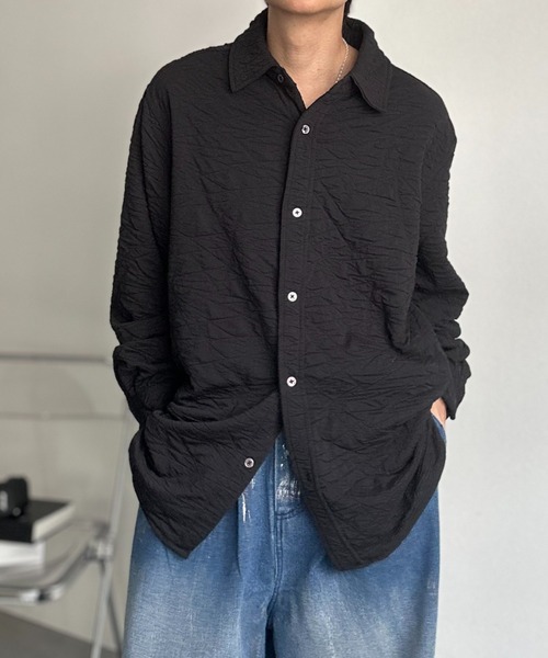 CREARE -LINO-(クレアーレリノ)の「カットベーシックシャツ(シャツ/ブラウス・メンズ・ブラウン/ブラック/グレー系その他・S/M/L)」の4枚目の写真