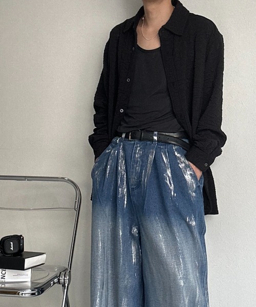 CREARE -LINO-(クレアーレリノ)の「カットベーシックシャツ(シャツ/ブラウス・メンズ・ブラウン/ブラック/グレー系その他・S/M/L)」の10枚目の写真