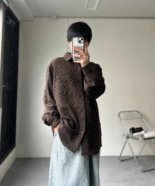 CREARE -LINO-(クレアーレリノ)の「カットベーシックシャツ(シャツ/ブラウス・メンズ・ブラウン/ブラック/グレー系その他・S/M/L)」の7枚目の写真