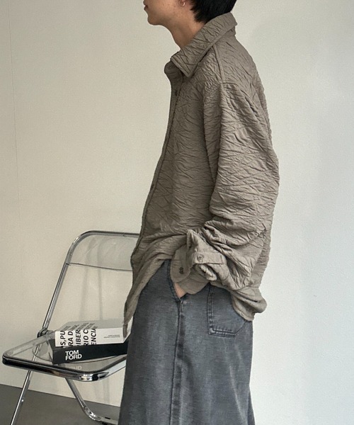 CREARE -LINO-(クレアーレリノ)の「カットベーシックシャツ(シャツ/ブラウス・メンズ・ブラウン/ブラック/グレー系その他・S/M/L)」の19枚目の写真