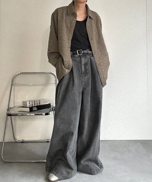 CREARE -LINO-(クレアーレリノ)の「カットベーシックシャツ(シャツ/ブラウス・メンズ・ブラウン/ブラック/グレー系その他・S/M/L)」の8枚目の写真