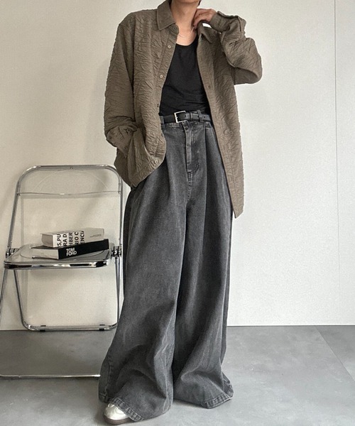 CREARE -LINO-(クレアーレリノ)の「カットベーシックシャツ(シャツ/ブラウス・メンズ・ブラウン/ブラック/グレー系その他・S/M/L)」の18枚目の写真