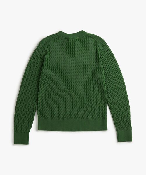 TOMMY HILFIGER（トミーヒルフィガー）の「コットンケーブルファインゲージロングスリーブセーター（ニット/セーター・レディース・ネイビー/チェリーレッド/モスグリーン/ベージュ/ラベンダー/ホワイト/インディゴブルー/イエロー系その他3・SMALL/X-SMALL/XX-SMALL/MEDIUM）」の11枚目の写真