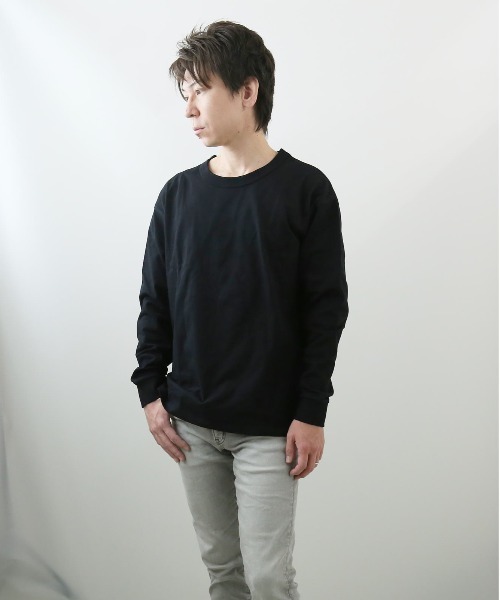 BACKYARD FAMILY(バックヤードファミリー)の「FRUIT OF THE LOOM ヘビーオンスT ロンT(Tシャツ/カットソー・メンズ・杢グレー/ホワイト/ブラック・XL/M/S/L)」の5枚目の写真