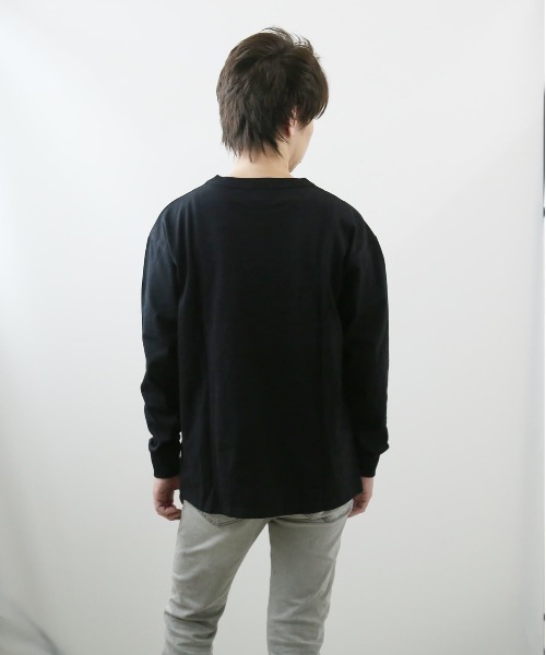 BACKYARD FAMILY(バックヤードファミリー)の「FRUIT OF THE LOOM ヘビーオンスT ロンT(Tシャツ/カットソー・メンズ・杢グレー/ホワイト/ブラック・XL/M/S/L)」の11枚目の写真