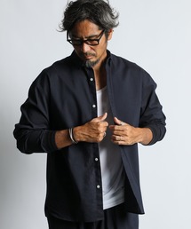 The DUFFER of ST.GEORGE(U_t@[IuZgW[W)LINEN BLEND COOLMAX RIBBED SHIRTFZbgAbv N[}bNX uVc(Vc/uEX)