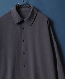 ANPAS（アンパス）の「Flower Embroidery Oversized Dolman Sleeve Shirt/花柄刺繍 ドルマンスリーブ オーバーサイズ シャツ（シャツ/ブラウス）」