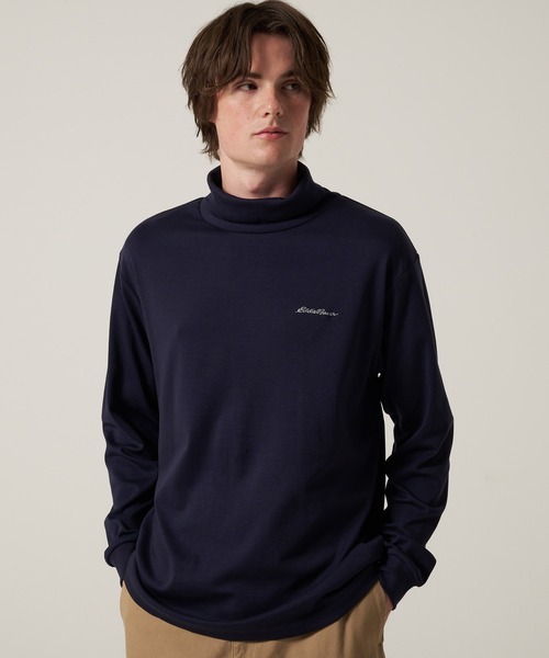 Eddie Bauer（エディーバウアー）の「スムース タートル 長袖 Tシャツ（Tシャツ/カットソー・メンズ・ネイビー/グレー/グリーン/ホワイト/ブラック・S/M/L/XL/XXL）」の5枚目の写真
