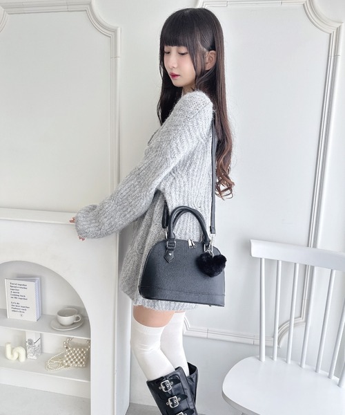 Loueme（ルエム）の「ハートファーチャーム2WAYボストンバッグ（ボストンバッグ・レディース・ブラック/アイボリー/ピンク/ブラウン・FREE）」の17枚目の写真
