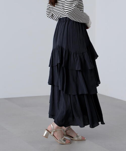 ◇アシメフリルティアードスカート（スカート）｜FREE'S MART