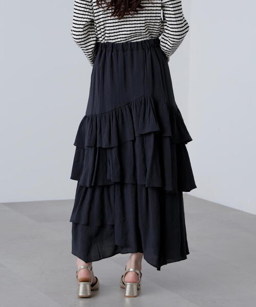 ◇アシメフリルティアードスカート（スカート）｜FREE'S MART