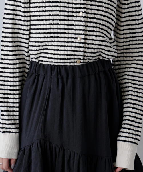 FREE'S MART（フリーズマート）の「◆アシメフリルティアードスカート（スカート・レディース・ホワイト/ボルドー/ブラック・SMALL/MEDIUM）」の13枚目の写真