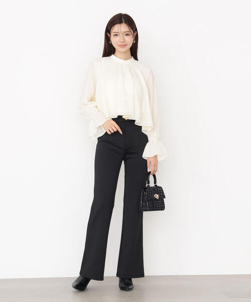 PROPORTION BODY DRESSING（プロポーションボディドレッシング）の「＜ウォッシャブル＞ヘムフレアブラウス / 1215210913（シャツ/ブラウス・レディース・ピンク/ホワイト系その他・FREE）」の6枚目の写真