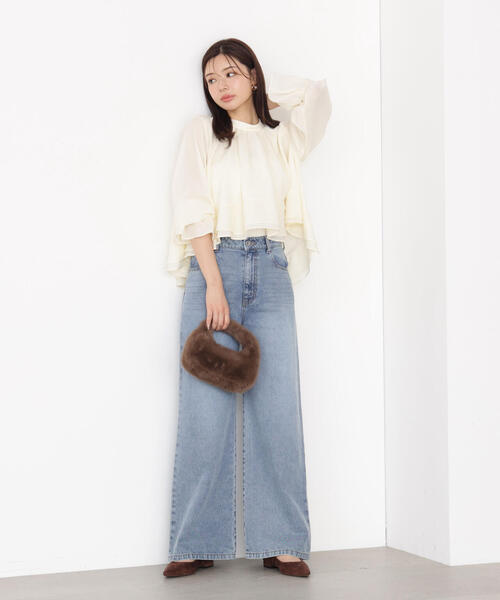 PROPORTION BODY DRESSING（プロポーションボディドレッシング）の「＜ウォッシャブル＞ヘムフレアブラウス / 1215210913（シャツ/ブラウス・レディース・ピンク/ホワイト系その他・FREE）」の10枚目の写真