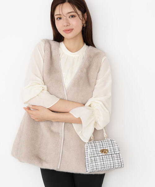 PROPORTION BODY DRESSING（プロポーションボディドレッシング）の「＜ウォッシャブル＞ヘムフレアブラウス / 1215210913（シャツ/ブラウス・レディース・ピンク/ホワイト系その他・FREE）」の12枚目の写真