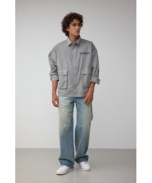 AZUL by moussy(アズールバイマウジー)の「ミリタリーフェイドシャツ(シャツ/ブラウス・メンズ・グレー/ブラック/ライトカーキ・MEDIUM/LARGE)」の17枚目の写真